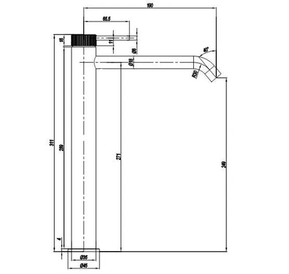 3ONE6 Tall 311mm Deck Mounted Basin Mixer w/ 1 Tap Hole