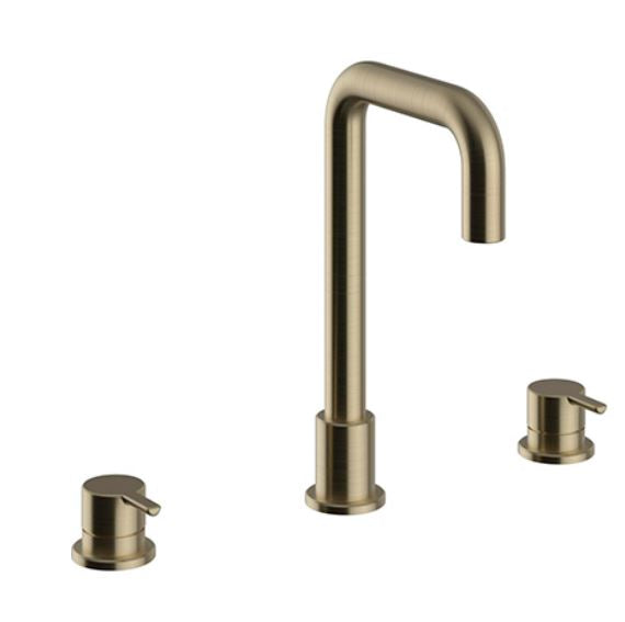 Dartmouth 3TH Basin Mixer Brushed Brass