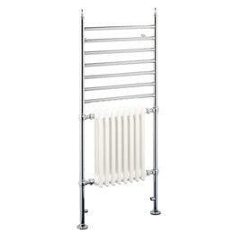 Thames 1444 x 630mm Chrome Traditional Heated Towel Rail