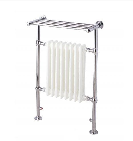 Leadon 940 x 700mm Chrome Traditional Heated Towel Rail