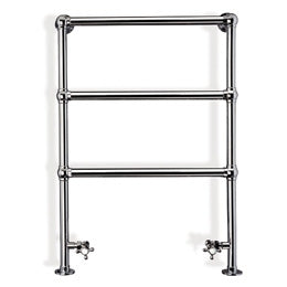 950 X 500mm Traditional Chrome Heated Towel Rail Floor Standing