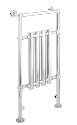 Frome 952 x 500mm Chrome Traditional Heated Towel Rail