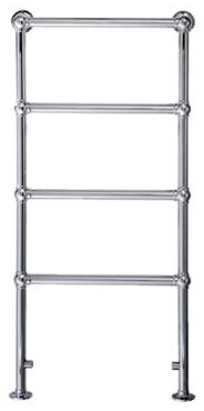 1195 X 500mm Traditional Chrome Heated Towel Rail Floor Standing