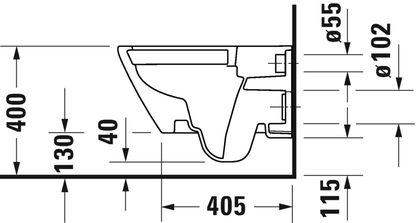 Duravit D-Neo Toilet set wall mounted Duravit Rimless
