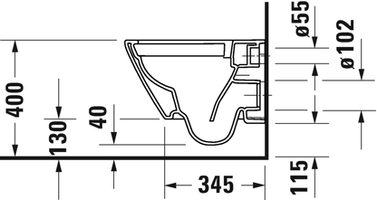 Duravit D-Neo Toilet set wall mounted Compact Duravit Rimless