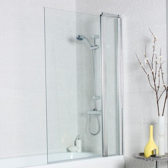 SW6 Koncept Bath Screen Square Edge w/ Extension Panel