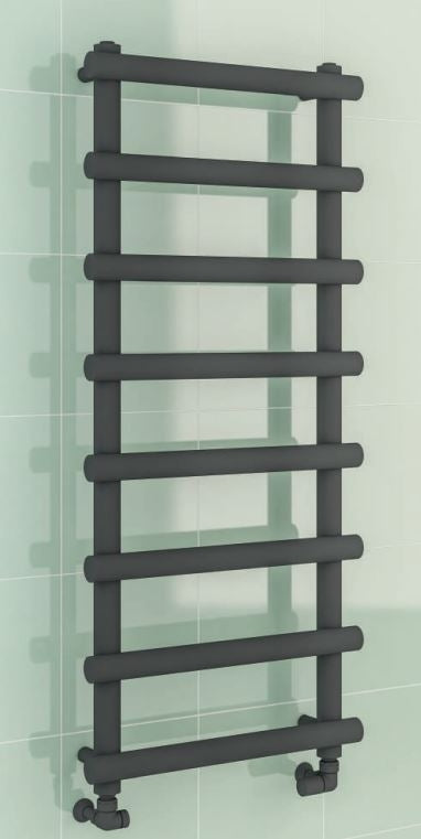 1150 X 500mm Tube Designer Matt Anthracite Heated Towel Rail