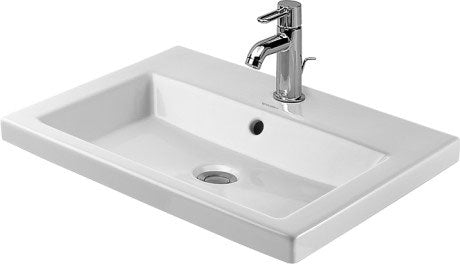 2nd Floor 600 x 430mm Vanity Basin w/ Overflow in White