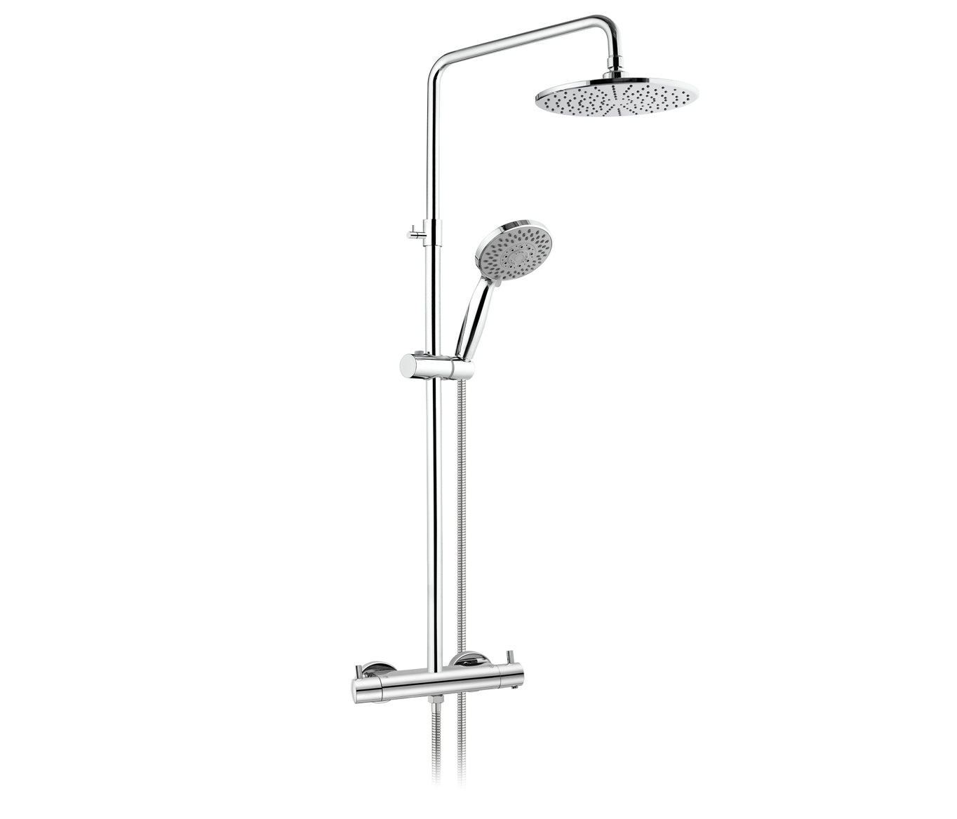 Just Taps Round Shower Valve w/ Fixed Head & Handset