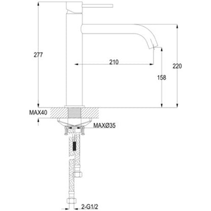 Just Taps Plus Florence Single Lever Kitchen Mixer, Swivel Spout in Chrome finish