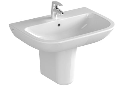 Vitra S20 650 x 470 Wash Basin 1 Tap Hole - White