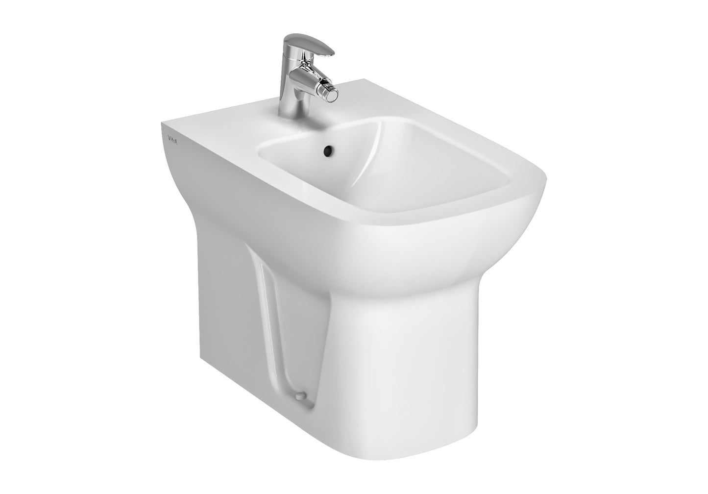 Vitra S20 Back To Wall 1 tap Hole Bidet - White