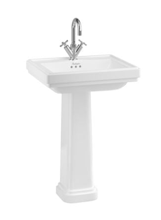 Burlington Riviera Square Basin 580mm Only -  2 Tap Hole