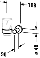 Duravit D-Code Glass holder