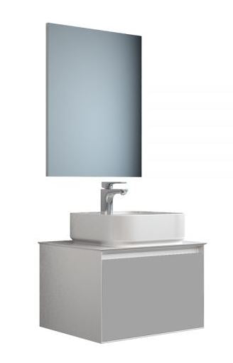 Essentials Essence 600mm Single Drawer Cabinet in Cashmere Only