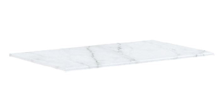 610mm White Carrara Effect Worktop without Tap Holes