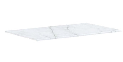 610mm White Carrara Effect Worktop without Tap Holes