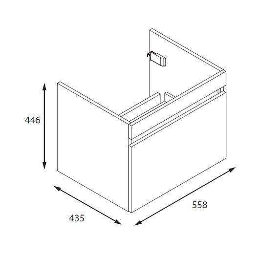 Dalston 600mm Wall Mounted  Vanity Unit - Golden Oak