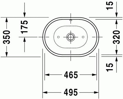 Duravit Foster 495 x 350 Wash Bowl