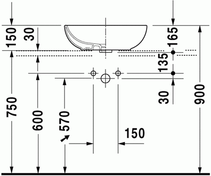 Duravit Foster 495 x 350 Wash Bowl
