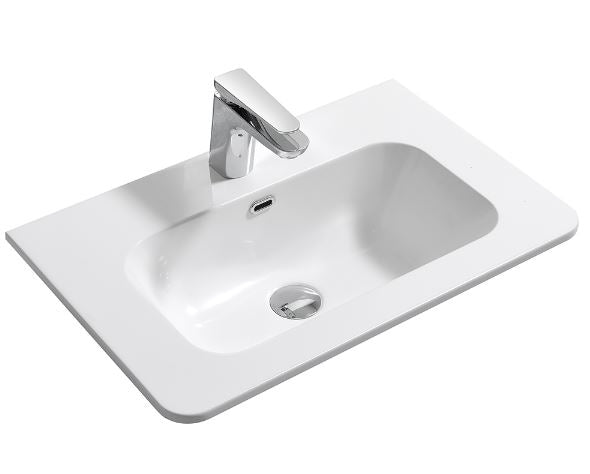 Essentials Suburb 610mm x 395mm Basin One Tap Hole White
