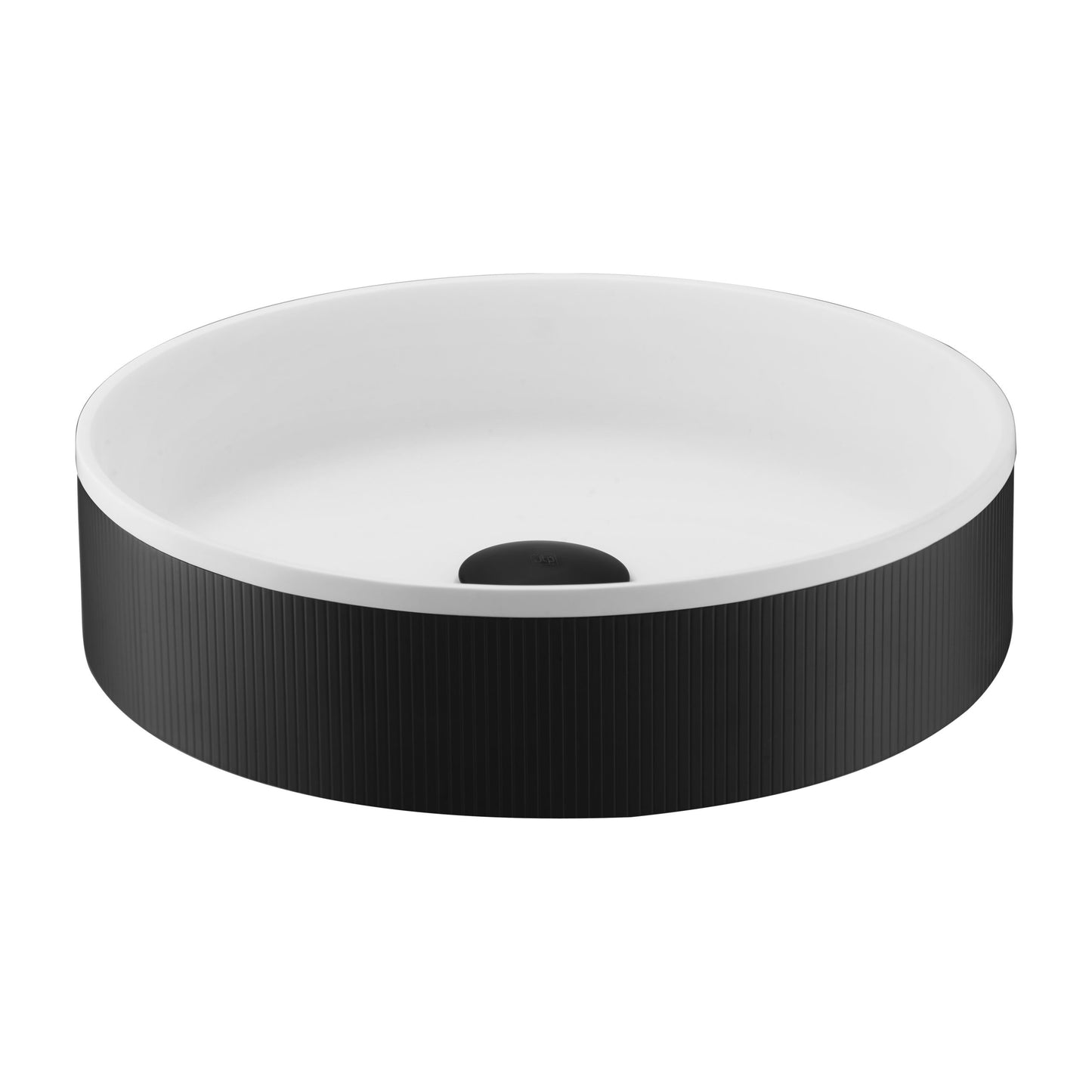 Just Taps Plus Evo Counter Top Basin with Line Patterns 360mm