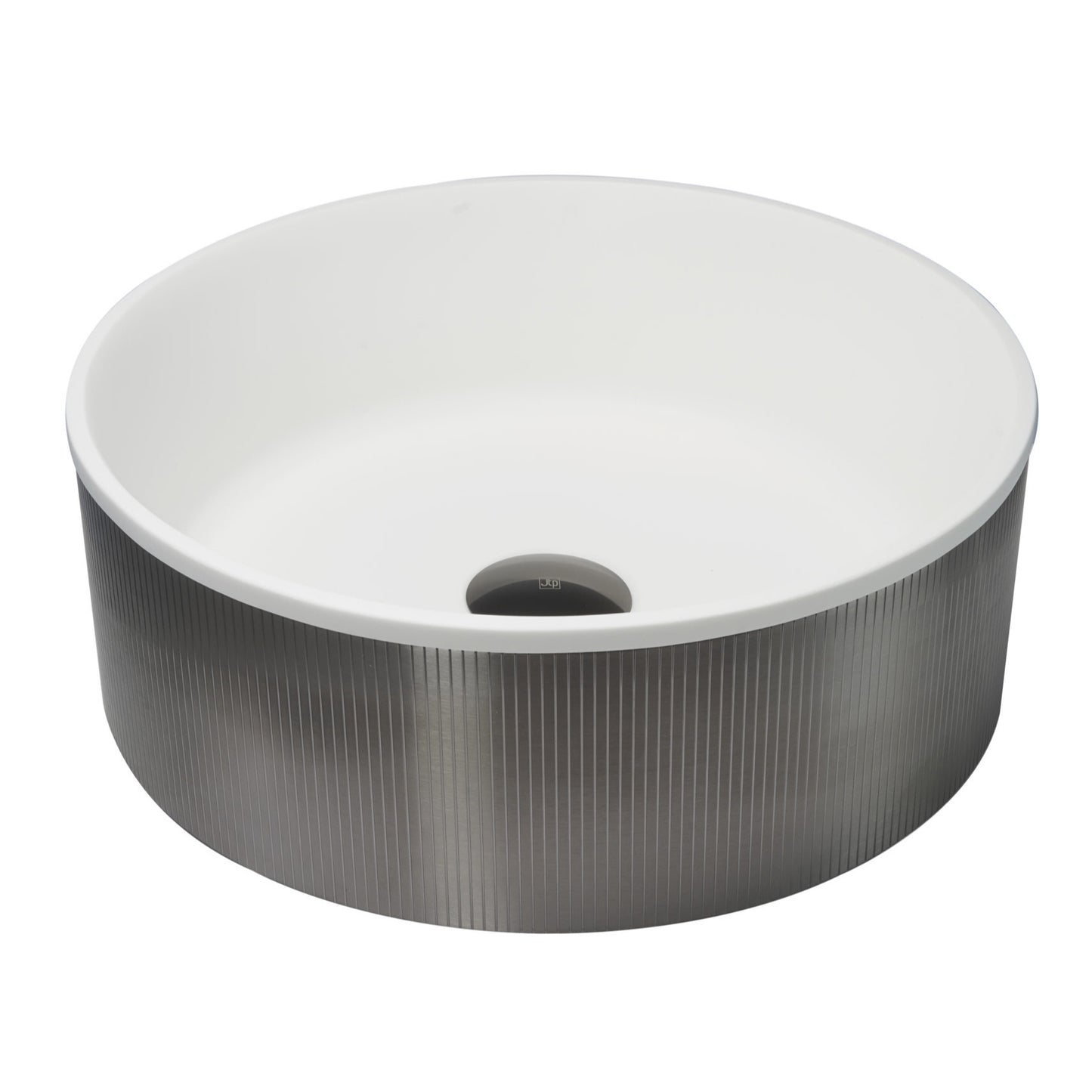 Just Taps Plus Evo Counter Top Basin with Line Patterns 360mm