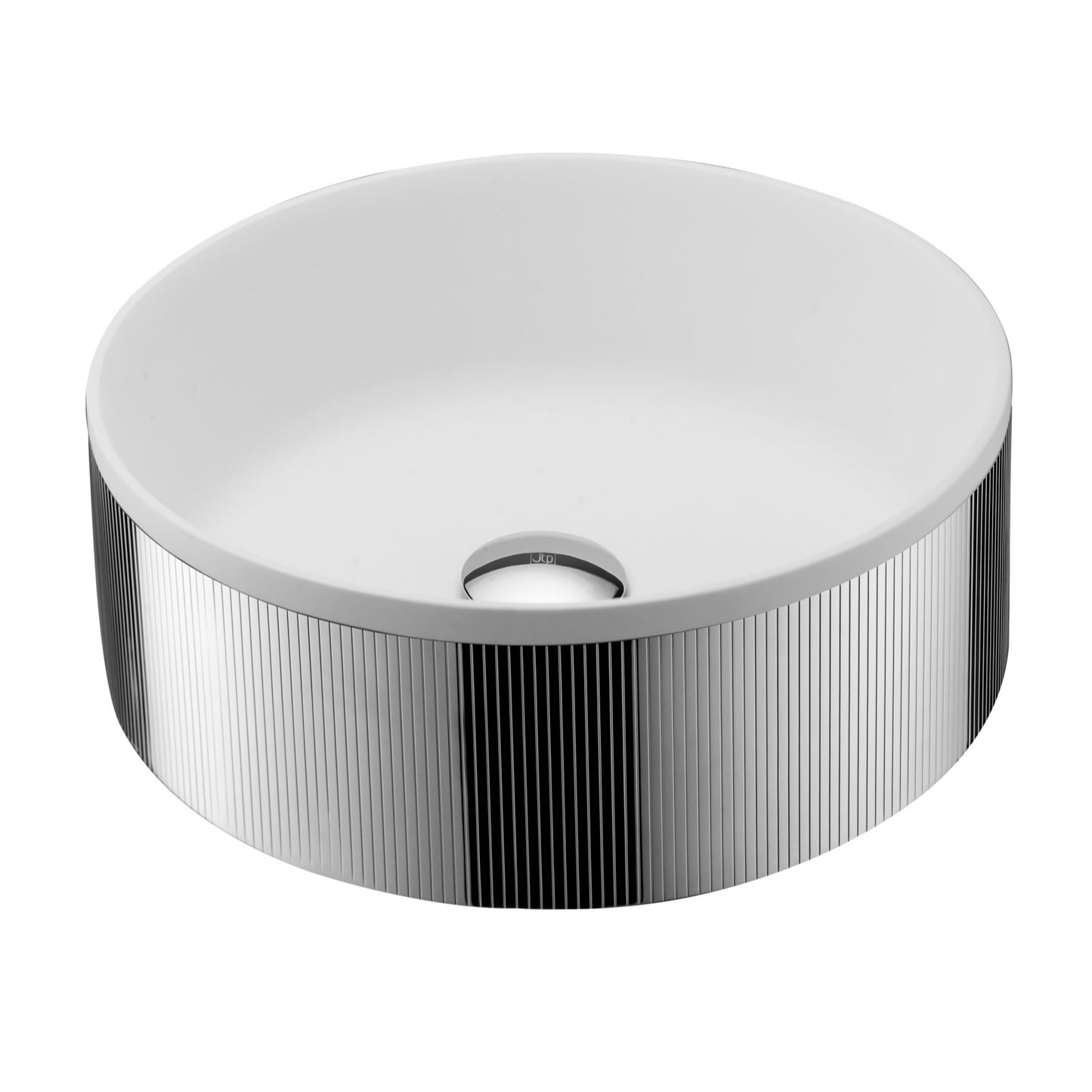 Just Taps Plus Evo Counter Top Basin with Line Patterns 360mm