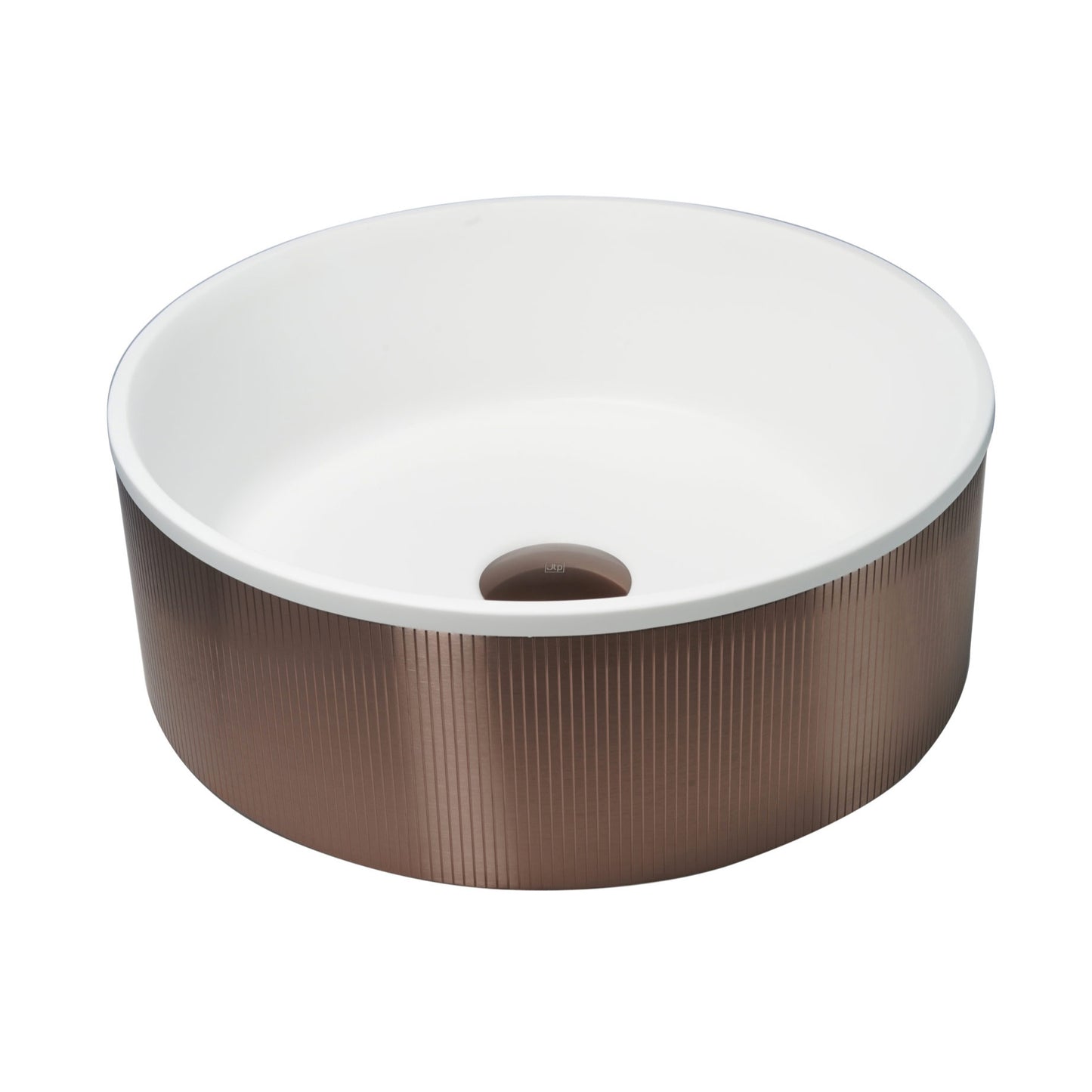 Just Taps Plus Evo Counter Top Basin with Line Patterns 360mm