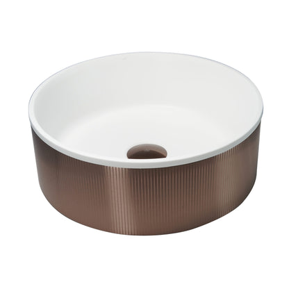 Just Taps Plus Evo Counter Top Basin with Line Patterns 360mm