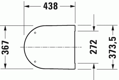 Duravit ME by Starck compact soft close toilet seat & cover