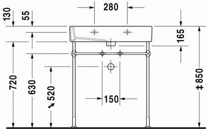 Vero 700 x 470 Rectangle Furniture Washbasin w/ Overflow