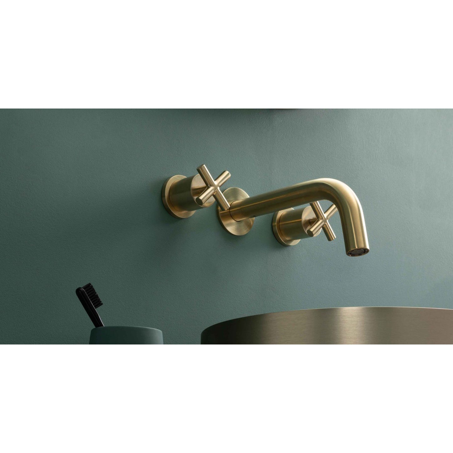 Just Taps Plus Solex 3 Hole Wall Mounted Basin Mixer