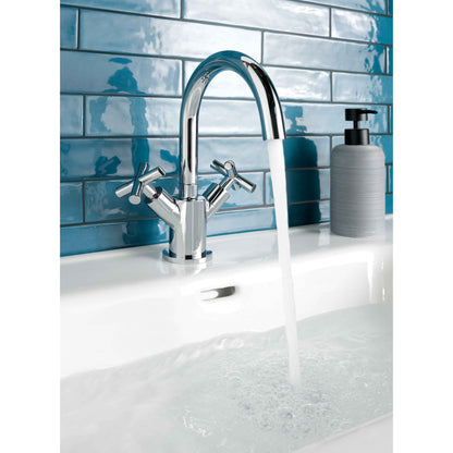 Just Taps Plus Solex Mono Deck Mounted Swivel Spout Basin Mixer