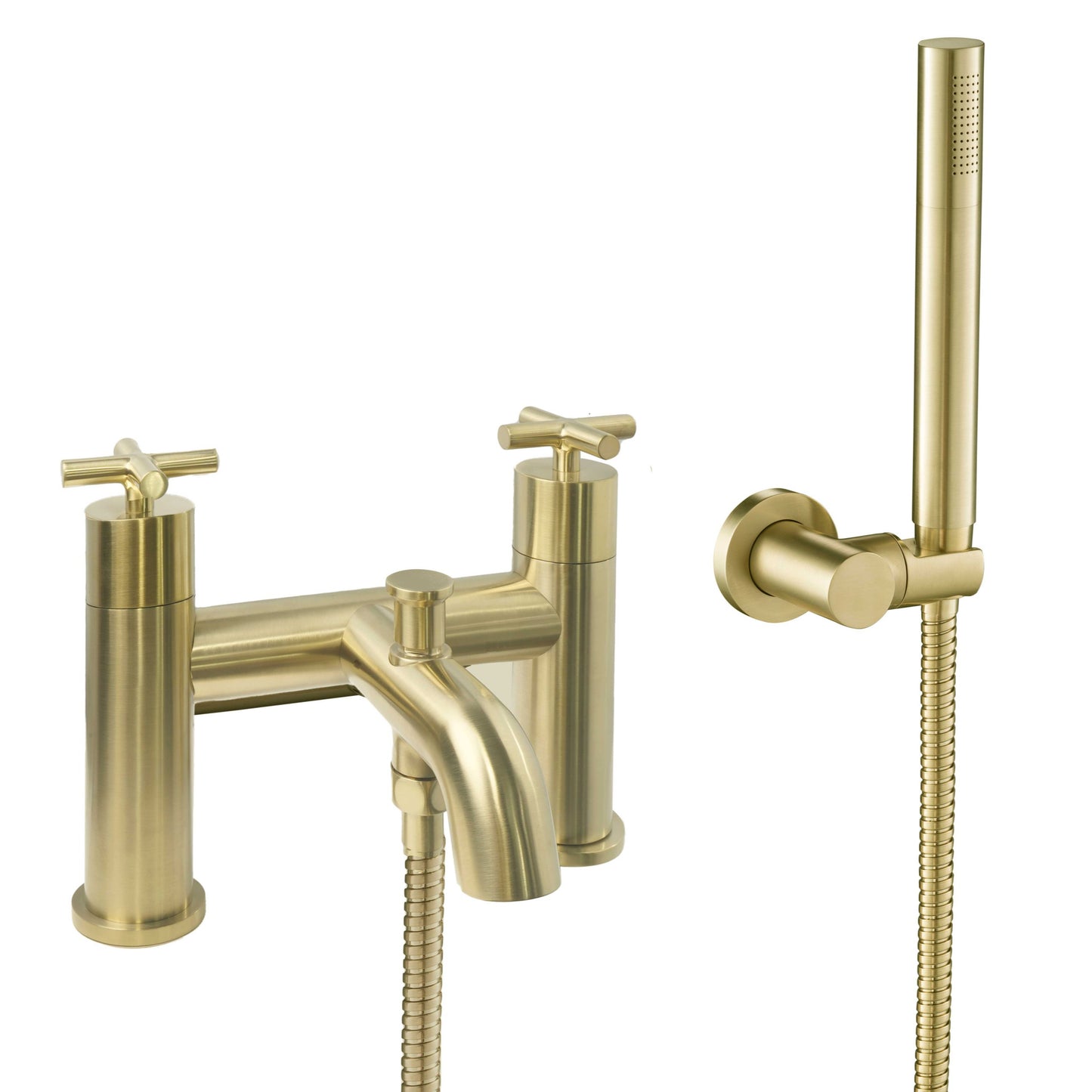 Just Taps Plus Solex Bath Shower Mixer With Kit Brushed Brass