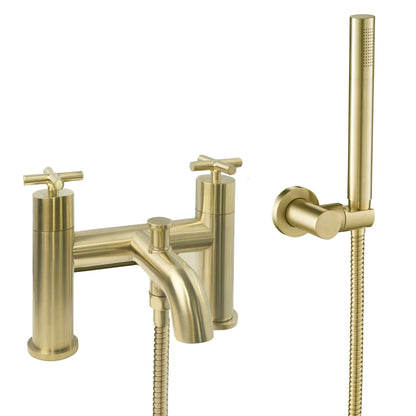 Just Taps Plus Solex Bath Shower Mixer With Kit Brushed Brass