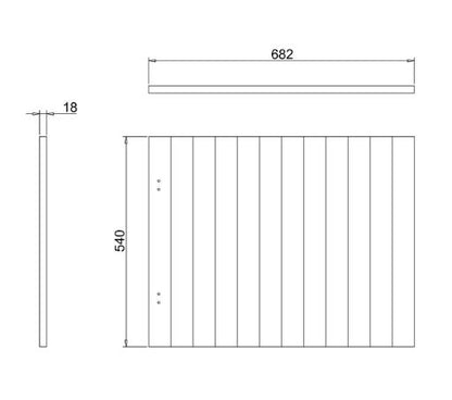 Arundel 700mm bath end panel (Classic Grey)