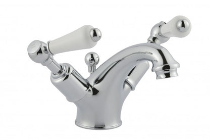 Just Taps Grosvenor Lever Basin Mixer With Pop Up Waste - Nickel