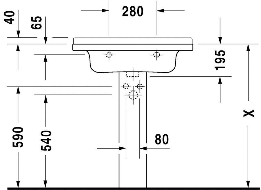 Duravit Starck 3 700 x 490 Furniture Washbasin - 1 Tap Hole