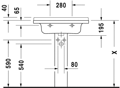 Duravit Starck 3 700 x 490 Furniture Washbasin - 1 Tap Hole