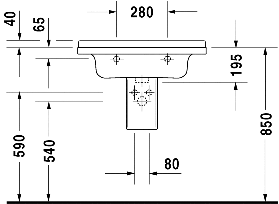 Duravit Starck 3 700 x 490 Furniture Washbasin - 1 Tap Hole