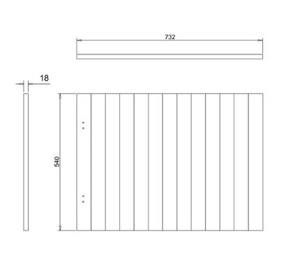 Burlington Arundel 750mm bath end panel (Matt White)