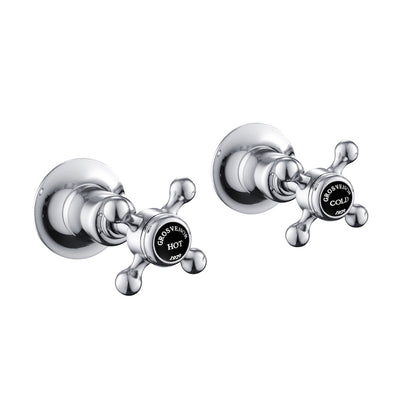Just Taps Plus Grosvenor Cross Wall Valves