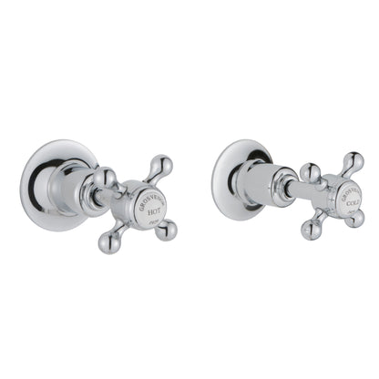 Just Taps Plus Grosvenor Cross Wall Valves