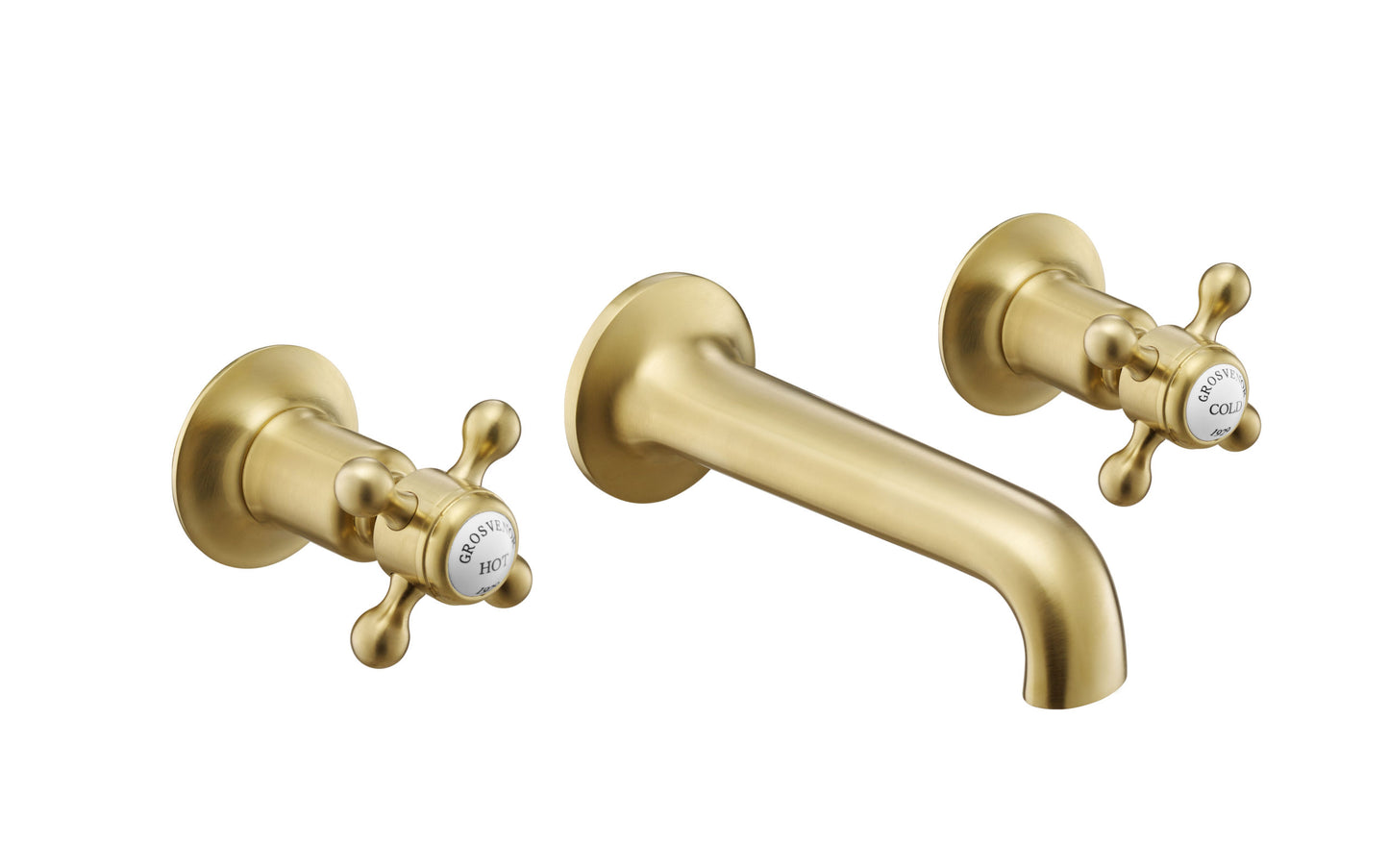 Just Taps Plus Grosvenor 3 Hole Wall Mounted Basin Mixer