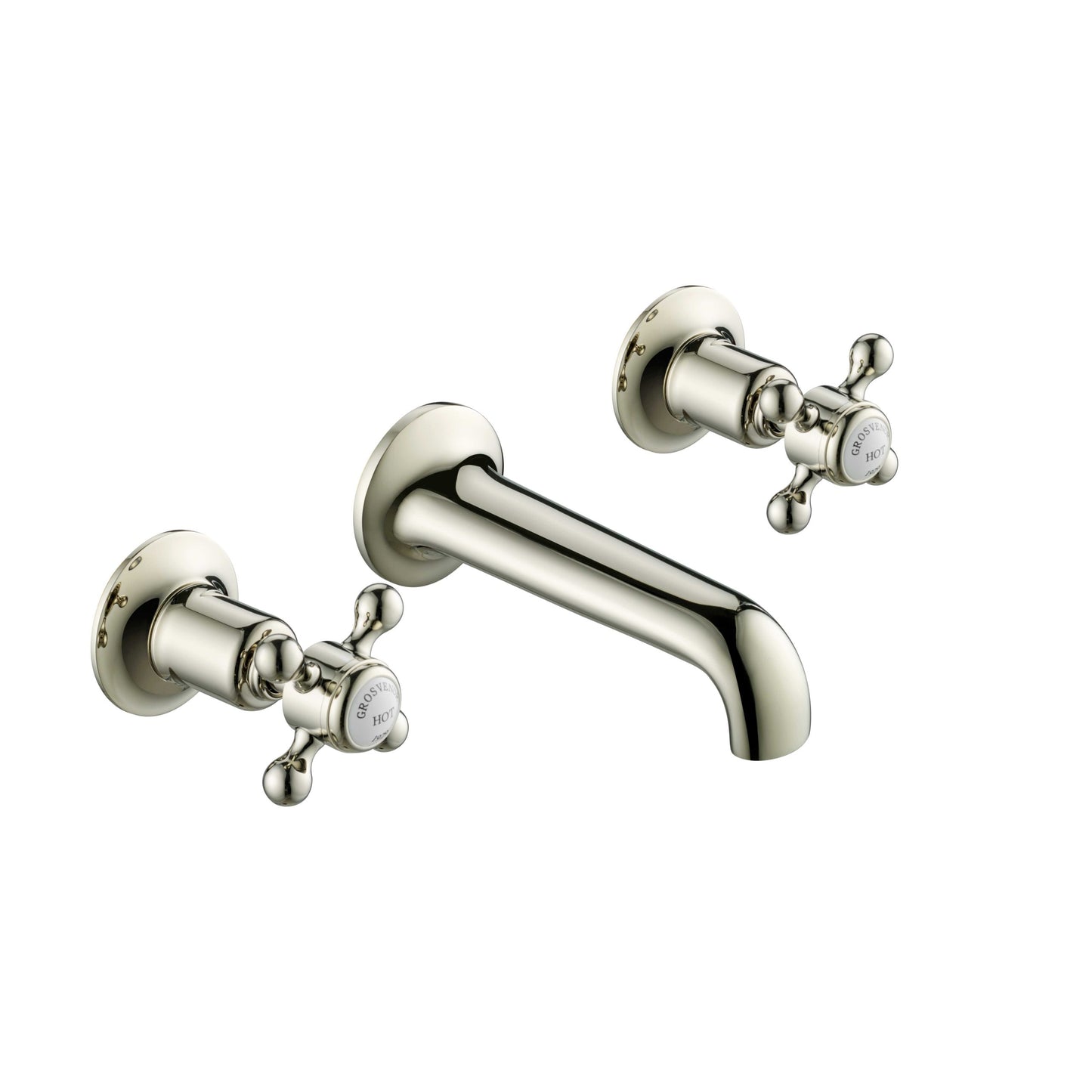 Just Taps Plus Grosvenor 3 Hole Wall Mounted Basin Mixer