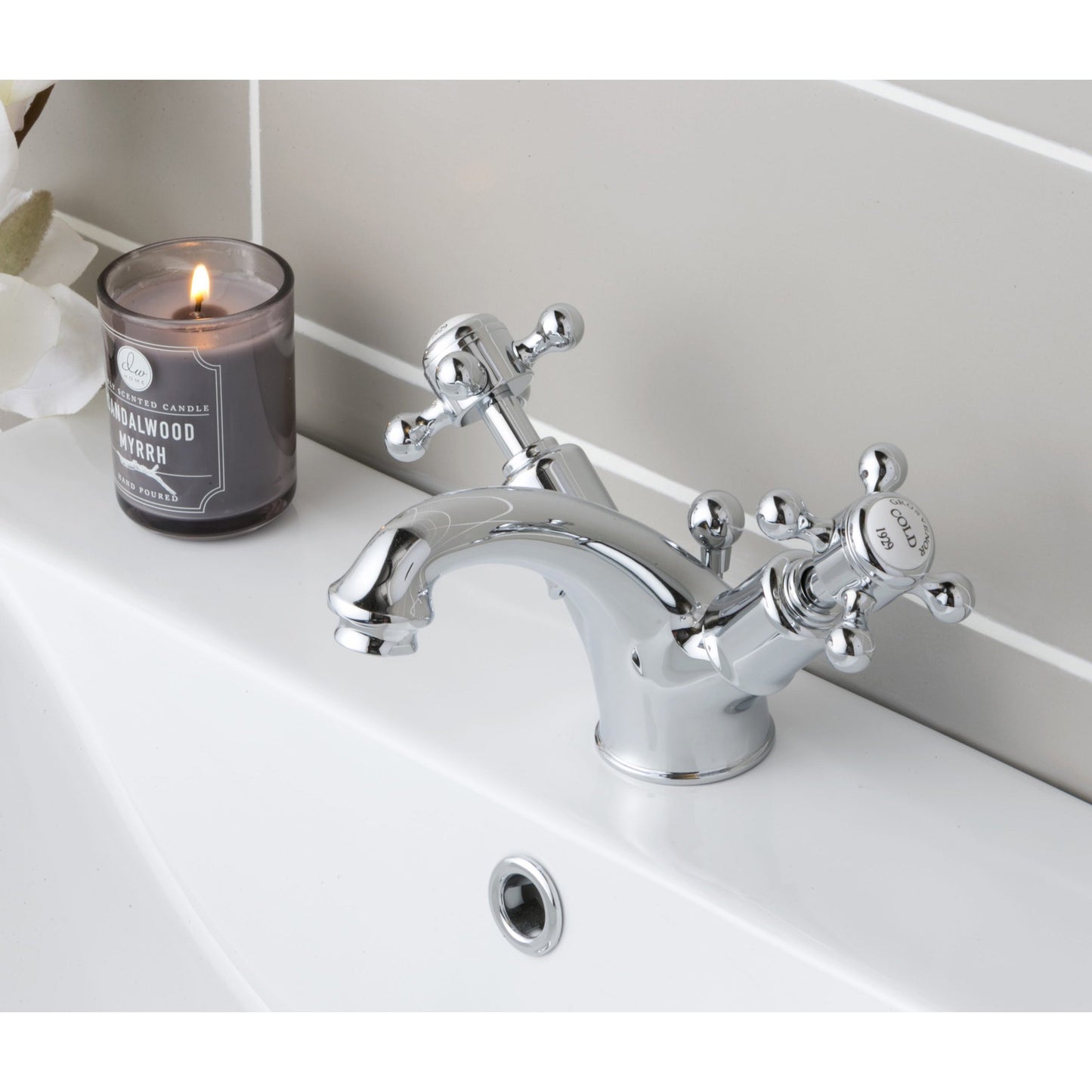 Just Taps Plus Grosvenor Basin Mixer with Pop Up Waste