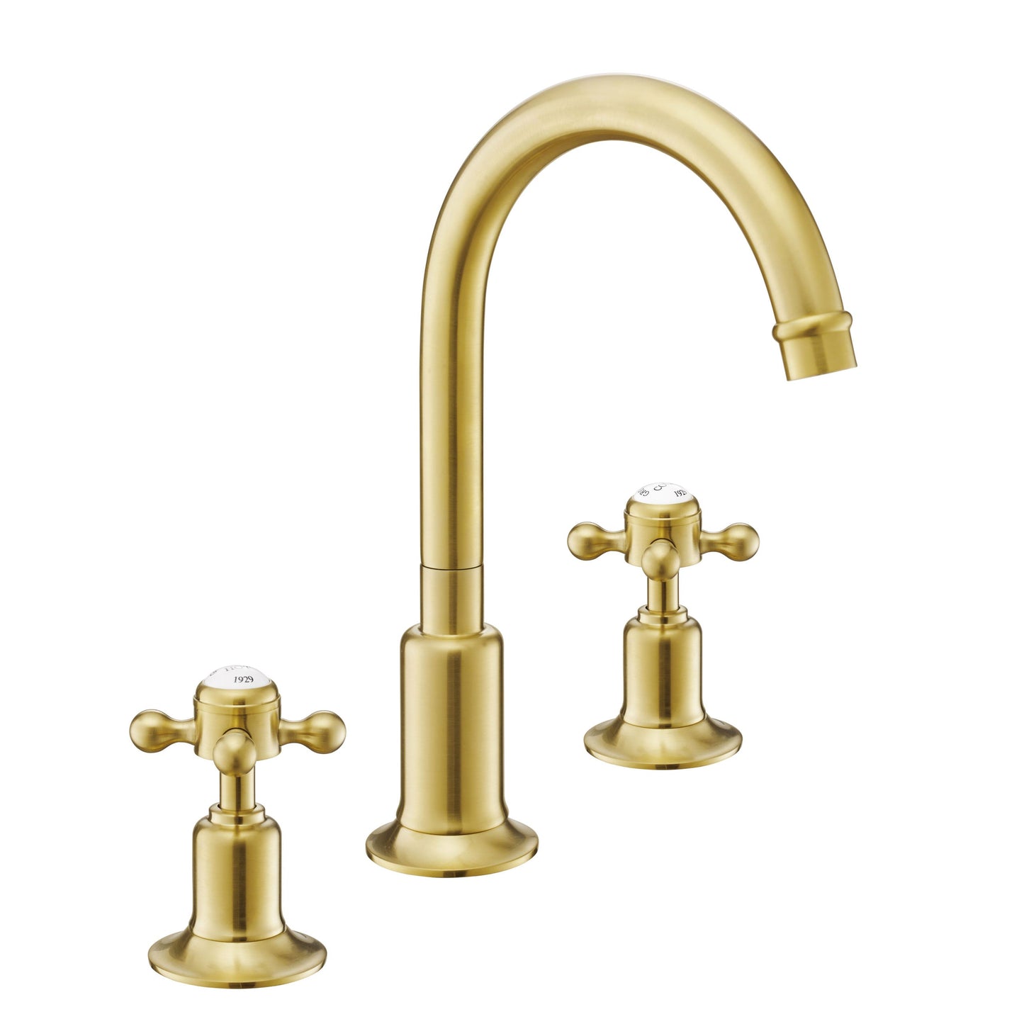 Just Taps Plus Grosvenor 3 Hole Basin Mixer with Swivel Spoutand Pop Up Waste