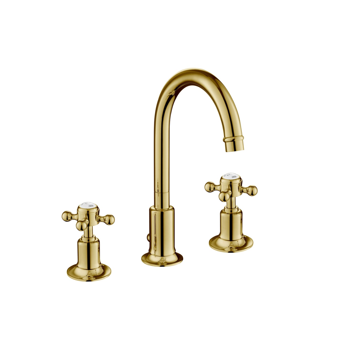 Just Taps Plus Grosvenor 3 Hole Basin Mixer with Swivel Spoutand Pop Up Waste