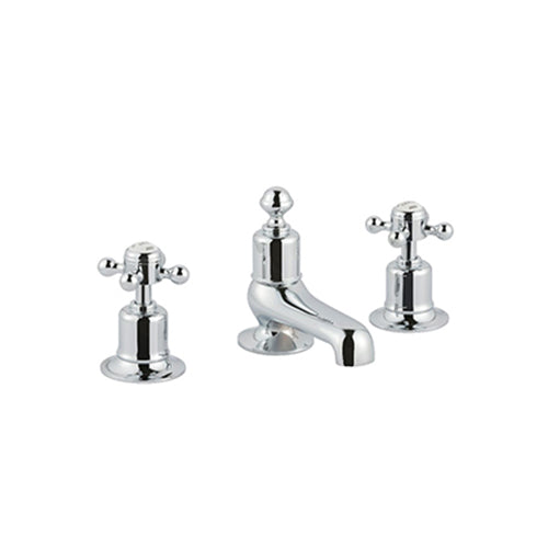 Just Taps Plus Grosvenor 3 Hole Deck Mounted Basin Mixer